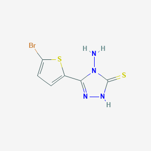 molecular formula C6H5BrN4S2 B1386049 4-amino-5-(5-bromo-2-thienyl)-4H-1,2,4-triazole-3-thiol CAS No. 1152598-88-3