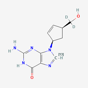 2-amino-9-[(1R,4S)-4-[dideuterio(hydroxy)methyl]cyclopent-2-en-1-yl]-1H-purin-6-one