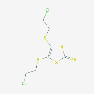 molecular formula C7H8Cl2S5 B138605 4,5-Bis[(2-chloroethyl)sulfanyl]-2H-1,3-dithiole-2-thione CAS No. 138682-23-2