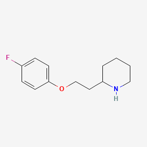 molecular formula C13H18FNO B1386050 2-[2-(4-Fluorophenoxy)ethyl]piperidine CAS No. 475144-85-5