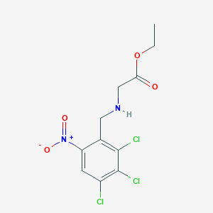 Ethyl 2-[(2,3,4-trichloro-6-nitrophenyl)methylamino]acetate