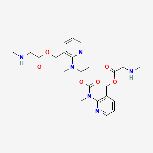 (2-(Methyl((1-(methyl(3-(((methylglycyl)oxy)methyl)pyridin-2-yl)amino)ethoxy)carbonyl)amino)pyridin-3-yl)methyl methylglycinate