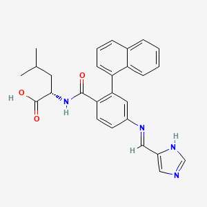 (2S)-2-[[4-(1H-imidazol-5-ylmethylideneamino)-2-naphthalen-1-ylbenzoyl]amino]-4-methylpentanoic acid