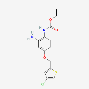 ethyl N-[2-amino-4-[(4-chlorothiophen-2-yl)methoxy]phenyl]carbamate