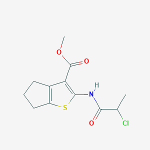 B1386065 Methyl 2-[(2-chloropropanoyl)amino]-5,6-dihydro-4H-cyclopenta[b]thiophene-3-carboxylate CAS No. 1094704-32-1