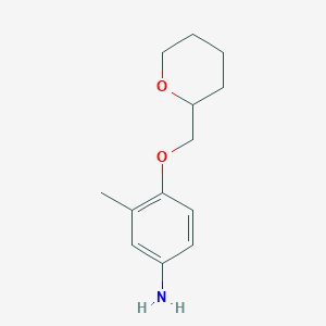 B1386080 3-Methyl-4-(tetrahydro-2H-pyran-2-ylmethoxy)-phenylamine CAS No. 940009-03-0