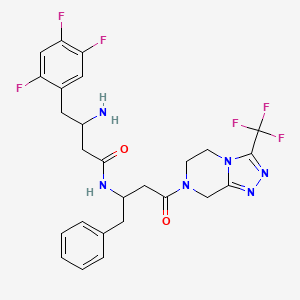 3-amino-N-[4-oxo-1-phenyl-4-[3-(trifluoromethyl)-6,8-dihydro-5H-[1,2,4]triazolo[4,3-a]pyrazin-7-yl]butan-2-yl]-4-(2,4,5-trifluorophenyl)butanamide