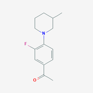 B1386094 1-[3-Fluoro-4-(3-methylpiperidin-1-yl)phenyl]ethanone CAS No. 1019547-53-5