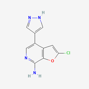 2-chloro-4-(1H-pyrazol-4-yl)furo[2,3-c]pyridin-7-amine