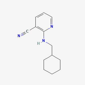 molecular formula C13H17N3 B1386095 2-[(Cyclohexylmethyl)amino]nicotinonitrile CAS No. 1096343-69-9