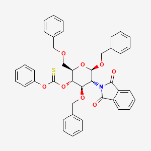 Benzyl 2-Deoxy-2-phthalimido-3,6-di-O-benzyl-4-O-[phenoxy(thiocarbonyl)]-b-D-glucopyranoside