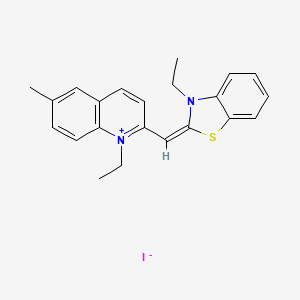 (2E)-3-ethyl-2-[(1-ethyl-6-methylquinolin-1-ium-2-yl)methylidene]-1,3-benzothiazole;iodide