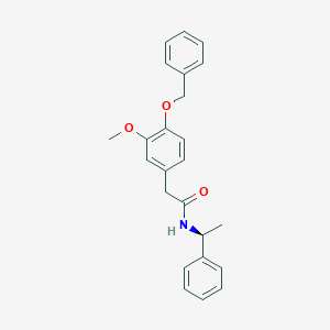 molecular formula C24H25NO3 B138610 (S)-4-苄氧基-3-甲氧基-N-(1-苯乙基)苯乙酰胺 CAS No. 192190-36-6