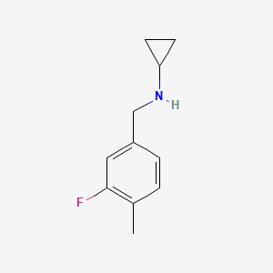 N-[(3-fluoro-4-methylphenyl)methyl]cyclopropanamine