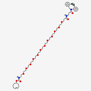 cyclooct-4-en-1-yl N-[2-[2-[2-[2-[2-[2-[2-[2-[2-[2-[2-[2-[3-[[3-(2-azatricyclo[10.4.0.04,9]hexadeca-1(16),4,6,8,12,14-hexaen-10-yn-2-yl)-3-oxopropyl]amino]-3-oxopropoxy]ethoxy]ethoxy]ethoxy]ethoxy]ethoxy]ethoxy]ethoxy]ethoxy]ethoxy]ethoxy]ethoxy]ethyl]carbamate