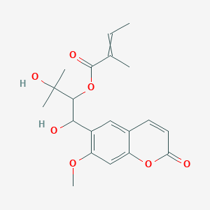 [1,3-Dihydroxy-1-(7-methoxy-2-oxochromen-6-yl)-3-methylbutan-2-yl] 2-methylbut-2-enoate