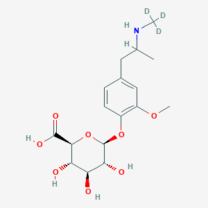 molecular formula C17H25NO8 B13861024 4-Hydroxy-3-methoxy Methamphetamine-d3 4-beta-D-Glucuronide(Mixture of Diastereomers) 