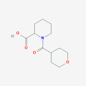 molecular formula C12H19NO4 B1386105 1-(Tetrahydro-2H-pyran-4-ylcarbonyl)-2-piperidinecarboxylic acid CAS No. 1218627-02-1