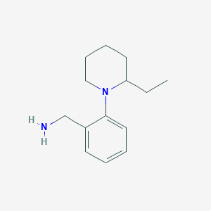 [2-(2-Ethyl-1-piperidinyl)phenyl]methanamine