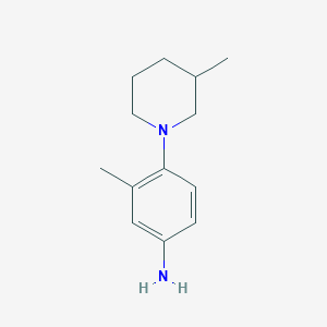 molecular formula C13H20N2 B1386112 3-Methyl-4-(3-methyl-1-piperidinyl)aniline CAS No. 1152866-57-3