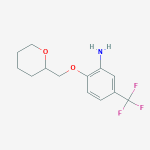 molecular formula C13H16F3NO2 B1386116 2-(Tetrahydro-2H-pyran-2-ylmethoxy)-5-(trifluoromethyl)aniline CAS No. 946727-96-4