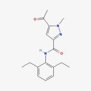 molecular formula C17H21N3O2 B13861202 5-acetyl-N-(2,6-diethylphenyl)-1-methylpyrazole-3-carboxamide 