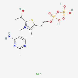 3-((4-Amino-2-methylpyrimidin-5-yl)methyl)-5-(2-((hydroxy(phosphonooxy)phosphoryl)oxy)ethyl)-2-(1-hydroxyethyl)-4-methylthiazol-3-ium Chloride