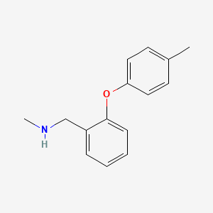molecular formula C15H17NO B1386130 N-Methyl-N-[2-(4-methylphenoxy)benzyl]amine CAS No. 1095179-72-8