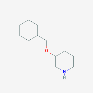 molecular formula C12H23NO B1386136 3-(Cyclohexylmethoxy)piperidine CAS No. 933701-67-8