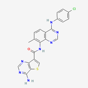 4-amino-N-[4-(4-chloroanilino)-7-methylquinazolin-8-yl]thieno[3,2-d]pyrimidine-7-carboxamide