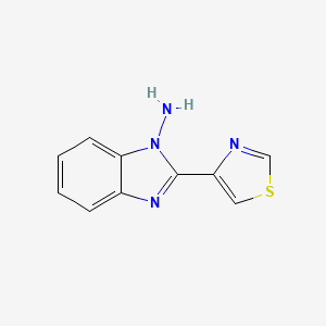 molecular formula C10H8N4S B13861454 2-(1,3-Thiazol-4-yl)benzimidazol-1-amine 