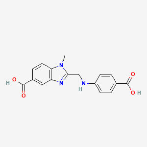 2-[(4-carboxyanilino)methyl]-1-methylbenzimidazole-5-carboxylic acid