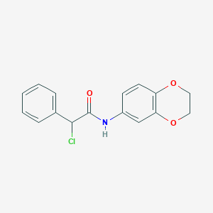 molecular formula C16H14ClNO3 B1386161 2-Chloro-N-(2,3-dihydro-1,4-benzodioxin-6-yl)-2-phenylacetamide CAS No. 1094628-68-8