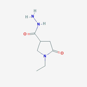 molecular formula C7H13N3O2 B1386165 1-Ethyl-5-oxopyrrolidine-3-carbohydrazide CAS No. 1097826-77-1