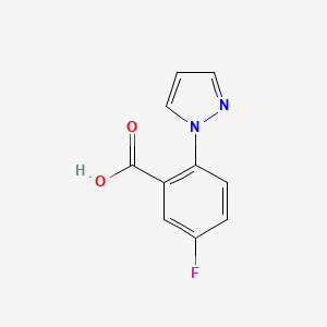 molecular formula C10H7FN2O2 B1386166 5-Fluoro-2-(1H-pyrazol-1-YL)benzoic acid CAS No. 1152964-04-9