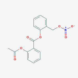 molecular formula C16H13NO7 B13861668 [2-(nitrooxymethyl)phenyl] 2-acetyloxybenzoate 