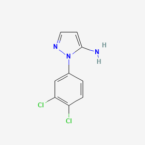 molecular formula C9H7Cl2N3 B1386173 2-(3,4-Dichlorophenyl)pyrazol-3-amine CAS No. 183583-73-5