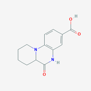 molecular formula C13H14N2O3 B1386174 6-oxo-6,6a,7,8,9,10-hexahydro-5H-pyrido[1,2-a]quinoxaline-3-carboxylic acid CAS No. 1103520-51-9