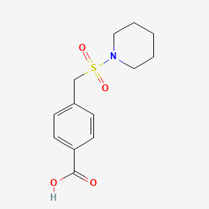 molecular formula C13H17NO4S B1386175 4-[(Piperidin-1-ylsulfonyl)methyl]benzoic acid CAS No. 1099184-76-5