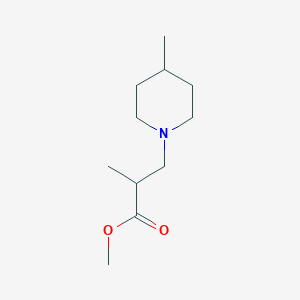 molecular formula C11H21NO2 B1386179 Methyl 2-methyl-3-(4-methylpiperidin-1-yl)propanoate CAS No. 23573-95-7