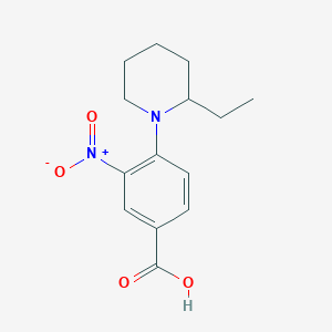 4-(2-Ethyl-1-piperidinyl)-3-nitrobenzoic acid