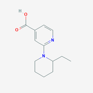 2-(2-Ethyl-1-piperidinyl)isonicotinic acid