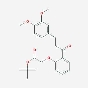 tert-Butyl 2-(2-(3-(3,4-Dimethoxyphenyl)propanoyl)phenoxy)acetate