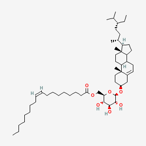 [(2R,3S,4S,5R,6R)-6-[[(3S,10R,13R,17R)-17-[(2R,5R)-5-ethyl-6-methylheptan-2-yl]-10,13-dimethyl-2,3,4,7,8,9,11,12,14,15,16,17-dodecahydro-1H-cyclopenta[a]phenanthren-3-yl]oxy]-3,4,5-trihydroxyoxan-2-yl]methyl (Z)-octadec-9-enoate