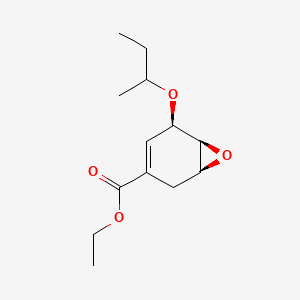 (1S,5R,6S)-5-sec-Butyloxy-7-oxabicyclo[4.1.0]hept-3-ene-3-carboxylic Acid Ethyl Ester (Mixture of Diastereomers)