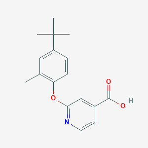 molecular formula C17H19NO3 B1386193 2-(4-Tert-butyl-2-methylphenoxy)isonicotinic acid CAS No. 1098377-38-8