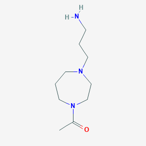molecular formula C10H21N3O B1386196 3-(4-Acetyl-1,4-diazepan-1-YL)propan-1-amine CAS No. 928003-94-5