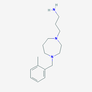 molecular formula C16H27N3 B1386197 {3-[4-(2-Methylbenzyl)-1,4-diazepan-1-yl]propyl}amine CAS No. 1094754-18-3