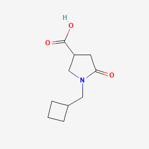 molecular formula C10H15NO3 B1386205 1-(Cyclobutylmethyl)-5-oxopyrrolidine-3-carboxylic acid CAS No. 1095669-04-7