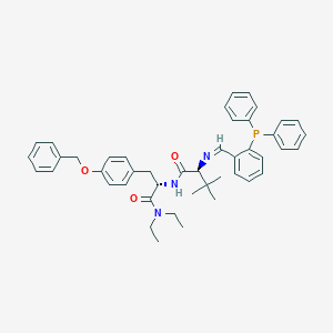 (S)-N-((S)-3-(4-(Benzyloxy)phenyl)-1-(diethylamino)-1-oxopropan-2-yl)-2-(((E)-2-(diphenylphosphaneyl)benzylidene)amino)-3,3-dimethylbutanamide